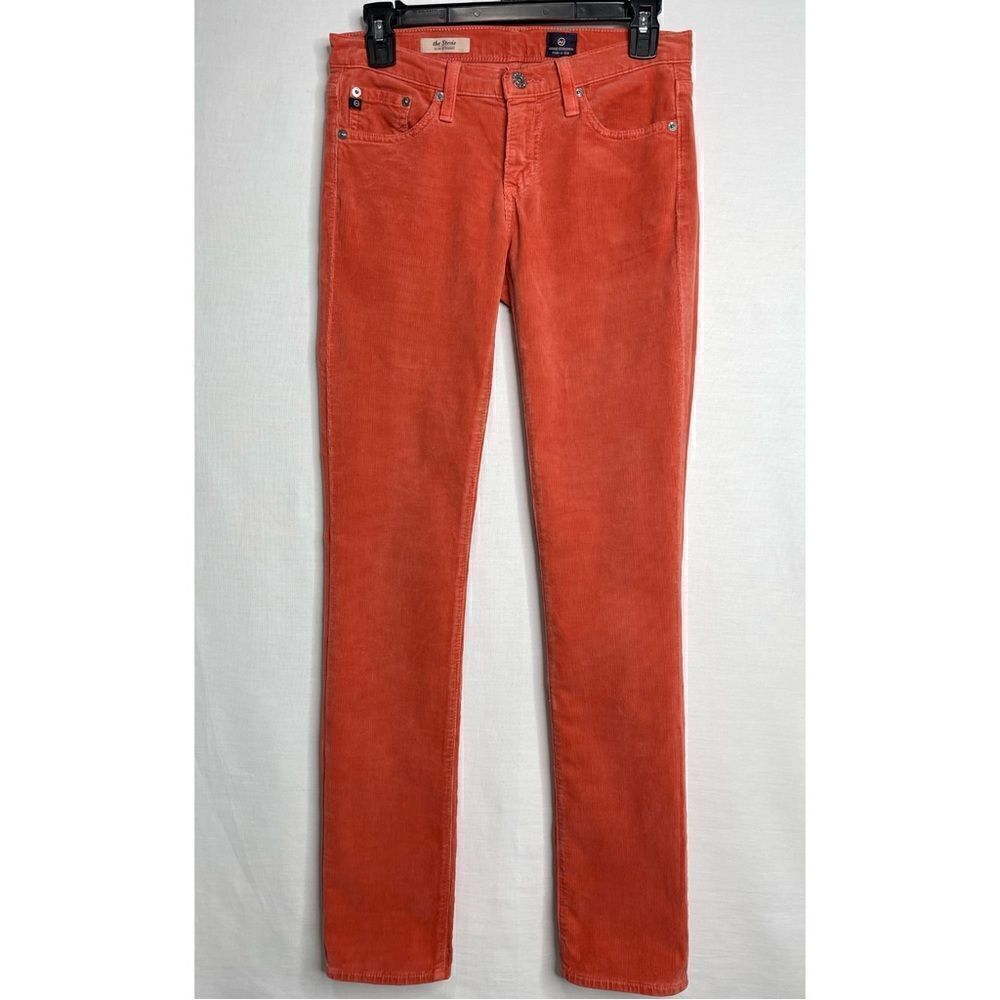 AG Adriano Goldschmied Corduroy Stevie Slim Straight Jeans  (Coral) - 26 - Picture 5 of 14